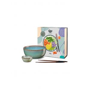 ASA SELECTION Bol &agrave; c&eacute;r&eacute;ales 3 pi&egrave;ces POKE BOWL Tamari Mint menthe