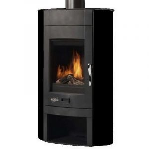 Poêle à Bois Godin Biodesign 2 369107 émaillé Noir