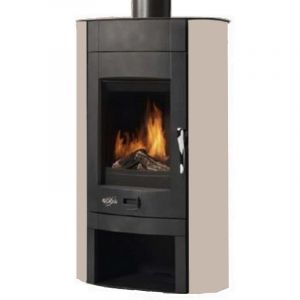 Poêle à Bois Godin Biodesign 2 369107 émaillé Champagne