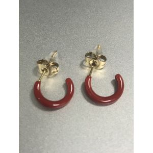 BO perc&eacute;es Acier- Petits anneaux ouverts avec r&eacute;sine color&eacute;e