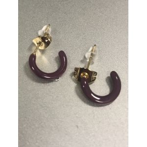 BO perc&eacute;es Acier- Petits anneaux ouverts avec r&eacute;sine color&eacute;e