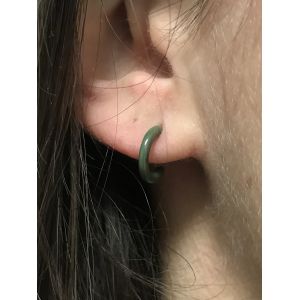 BO perc&eacute;es Acier- Petits anneaux ouverts avec r&eacute;sine color&eacute;e