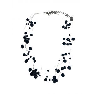 Collier Fantaisie - Multirangs avec boules sur fil transparent