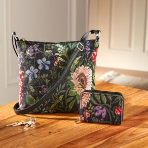 Ensemble 2 pièces : sac Gobelin et porte-monnaie RFID