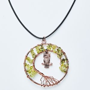 Collier "Arbre avec chouette"