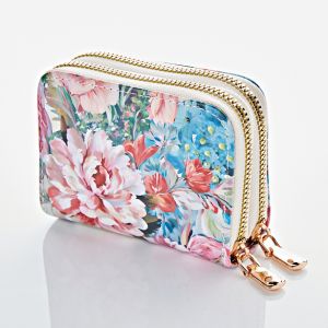 Porte-monnaie double Fleurs" RFID"