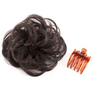 Bandeau de cheveux avec clip, châtain foncé