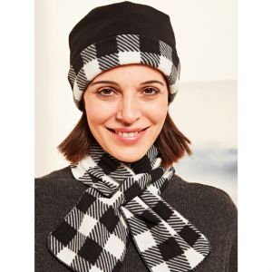 &Eacute;charpe "Carreaux", noir/blanc