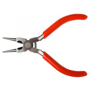 5in Spring Loaded Soft Grip Plier, Round Nose with Side Cutter