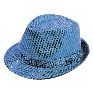 Chapeau borsalino sequin bleu turquoise