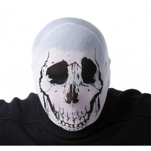 Cagoule Halloween Tête de mort blanche