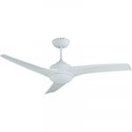 Ventilateur de plafond avec &eacute;clairage GoodHome Linto coloris blanc pour pi&egrave;ce de 25 m&sup2; &Oslash;.132 cm