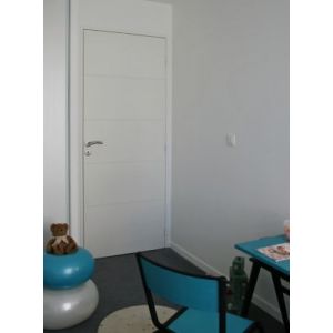 Bloc-porte Grav&eacute; pr&eacute;peint pro H.204 x l.83 cm, poussant gauche