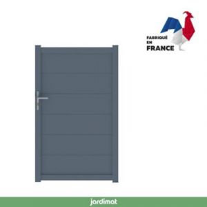 Portillon Jardimat aluminium Chalon gris 7016 - 100 x h.165 cm