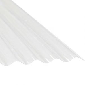 Plaque de toiture PVC petite onde l.0.90 x L.3m, ép.0.8mm,transparent 5pcs