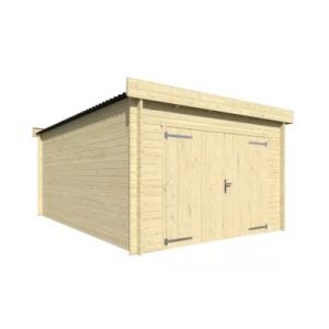 Garage toit plat en bois Lasita Maja Niki 34