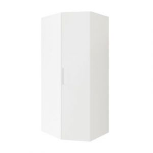 Armoire penderie d'angle blanche avec porte battante GoodHome Atomia H. 225 x L. 100 x P. 89 cm