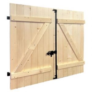 Volet battant bois naturel Fortia - l.100 x H.125 cm - 2 vantaux