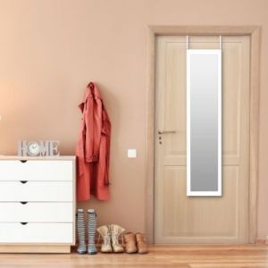 Miroir de porte rectangulaire blanc 30 x 120cm Dada Art
