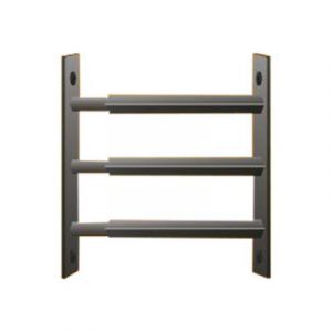3 barreaux télescopiques de fenêtre, acier noir, Mottez, L.99 à 188 cm