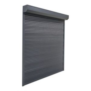 Volet roulant aluminium anthracite - ouverture motorisée - Fortia - l.240 x H.215 cm