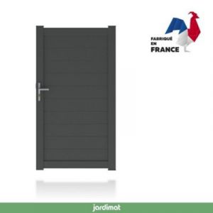 Portillon Jardimat aluminium Lausanne noir 2100 - 100 x h.165 cm