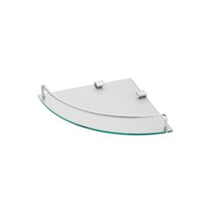 Tablette d’angle murale en verre et acier chromé GoodHome Alessano