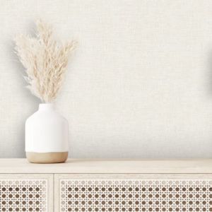 Papier peint pré-encollé vinyle intissé uni Easy Roll GoodHome Pullen blanc l.53 x H.1005 cm