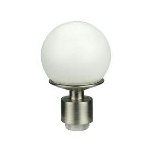 Embout boule pour barre &agrave; rideau GoodHome 19&nbsp;mm Anafi blanc
