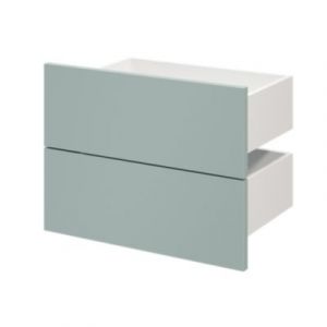 Lot de 2 tiroirs GoodHome Atomia bleu aqua H. 18,5 x l. 49,7 x P. 30 cm