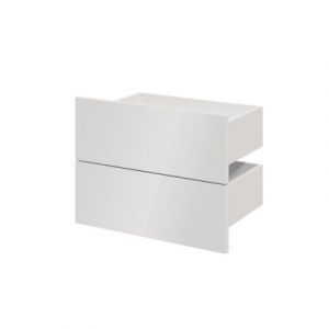 Lot de 2 tiroirs blancs GoodHome Atomia H. 18,5 x L. 49,7 x P. 30 cm