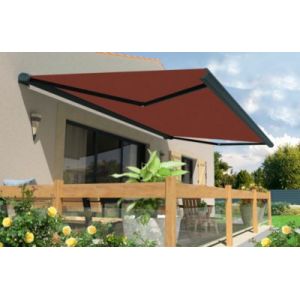 Store banne motoris&eacute; avec coffre int&eacute;gral Arizona T136 - armature grise - 6 x 3,5m Sunstyl