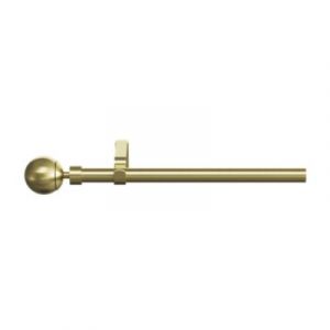 Kit de tringle à rideau extensible simple embout boule Elasa effet laiton doré 120/210cm Ø16/19mm GoodHome