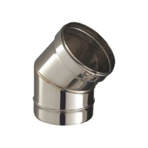 Elément de coude 45° + collier ø130 mm Poujoulat