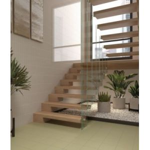 Fa&iuml;ence murale uni beige brillant L.20 x l.5 cm x &eacute;p. 0,8mm, Equipe Ceramica Halo