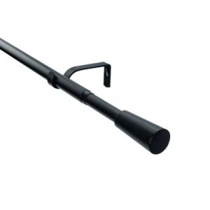 Kit de tringle à rideau extensible embout cône Araxos GoodHome 200/330 cm, Ø16/19 mm noir