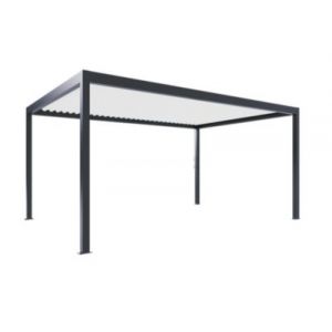 Pergola bioclimatique l.5,11 x H.2,5 x P.3,5m gris manuelle aluminium Alumin'home Salto