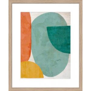 Image encadr&eacute;e formes Dada Art l.40 x H.50 cm multicolore