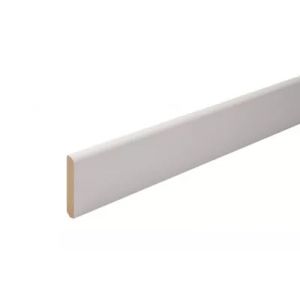 Plinthe arrondie MDF pr&eacute;peint 244 x 8 cm, &eacute;p.14 mm