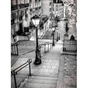 Toile imprimée escalier Dada Art montée sur châssis bois en pin 60x80 cm