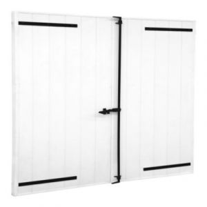 Volet battant aluminium blanc Fortia - l.120 x H.125 cm - 2 vantaux