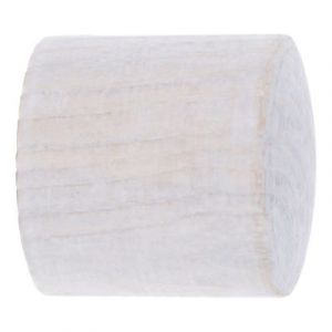 Embout bouchon pour barre &agrave; rideau Chalki bois de fr&ecirc;ne blanc &Oslash;28mm GoodHome