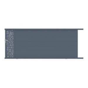 Portail coulissant frejus conceptuel 400x142,3 cm Gris anthracite 7016 Jardimat