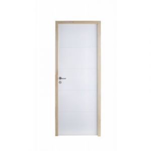 Bloc-porte gravé horizontal H.204 x l.83 cm, poussant gauche