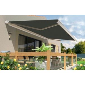 Store banne motoris&eacute; avec coffre int&eacute;gral Arizona T128 - armature blanche - 4 x 3,5m Sunstyl