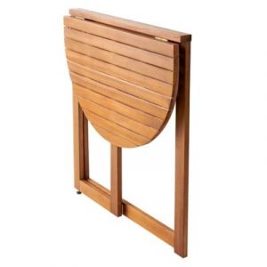 Table de jardin pliante Virginia en bois coloris acacia L.68 x l.48 x H.75 cm