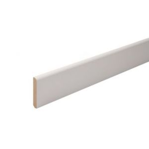 Plinthe arrondie MDF pr&eacute;peint 120 x 8 cm, &eacute;p.14 mm