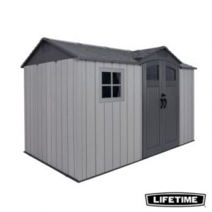 Abri de jardin 60493 en r&eacute;sine gris Stormdust surface totale 7,24m&sup2; Lifetime