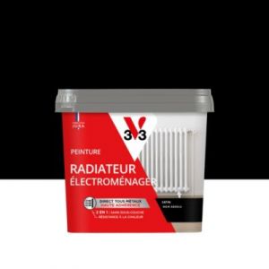 Peinture de rénovation aérosol radiateur électroménager V33 noir absolu satin 0,75L