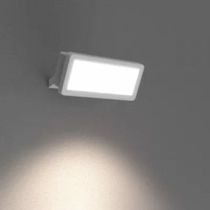 Projecteur mural LED ext&eacute;rieur blanc 20 W 2 250 lm sans d&eacute;tecteur IP65, GoodHome Davern